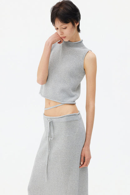 Wool Linen Knit Tank and Skirt Set-Up