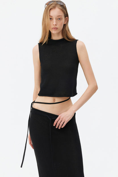 Wool Linen Knit Tank and Skirt Set-Up