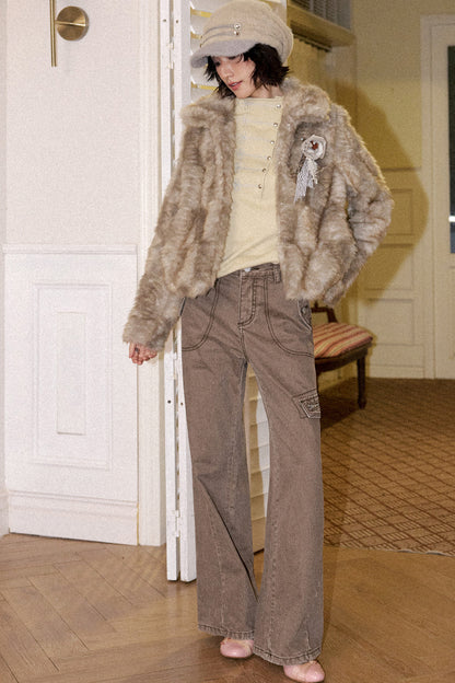 Bamboo Cotton Flared Workwear Pants