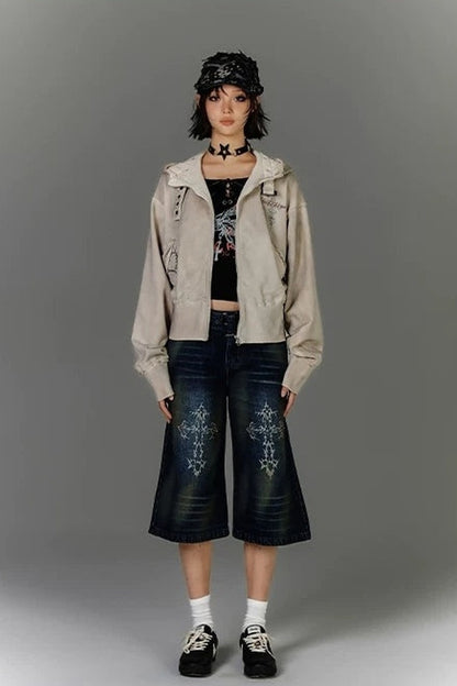 Distressed Biker Jacket