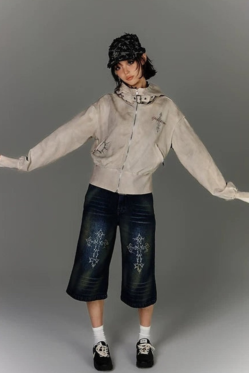 Distressed Biker Jacket