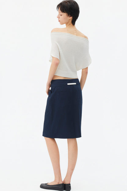 Wool Mohair Off-Shoulder Top