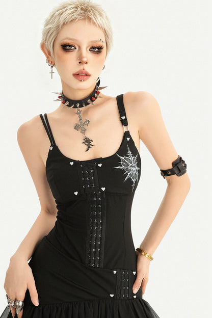 Gothic Irregular Hem Camisole Dress