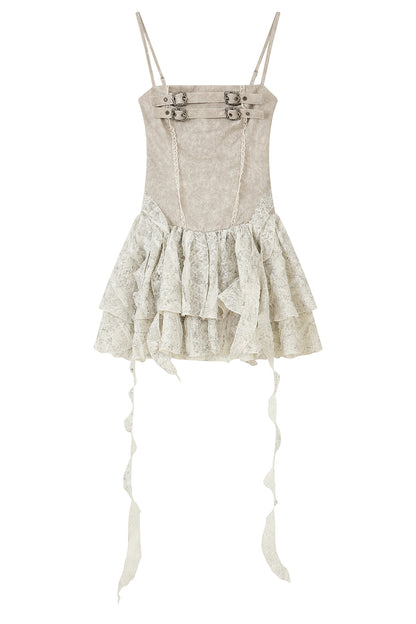 Robe nuisette en maille patchwork