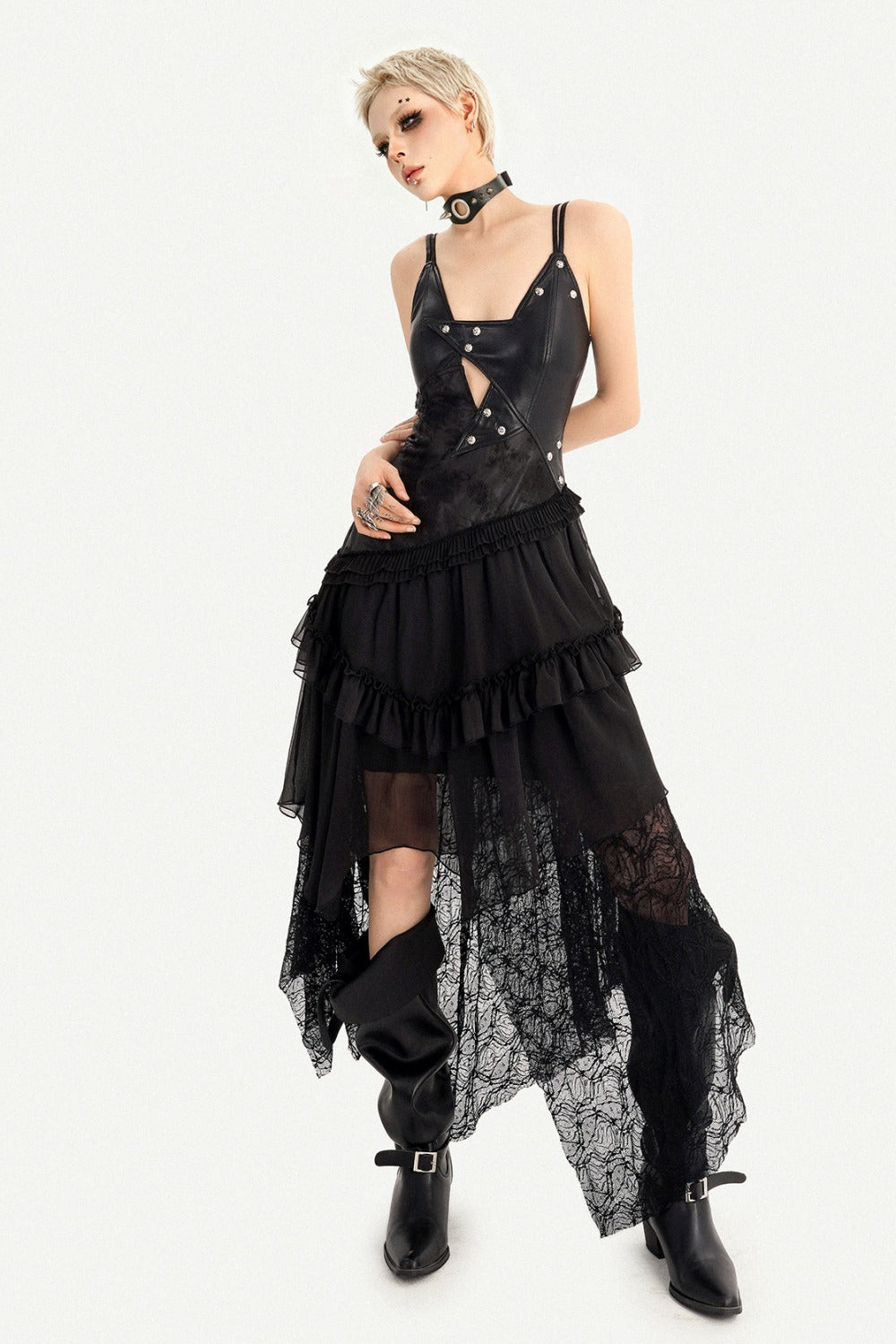 Gothic Lace Patchwork Dress