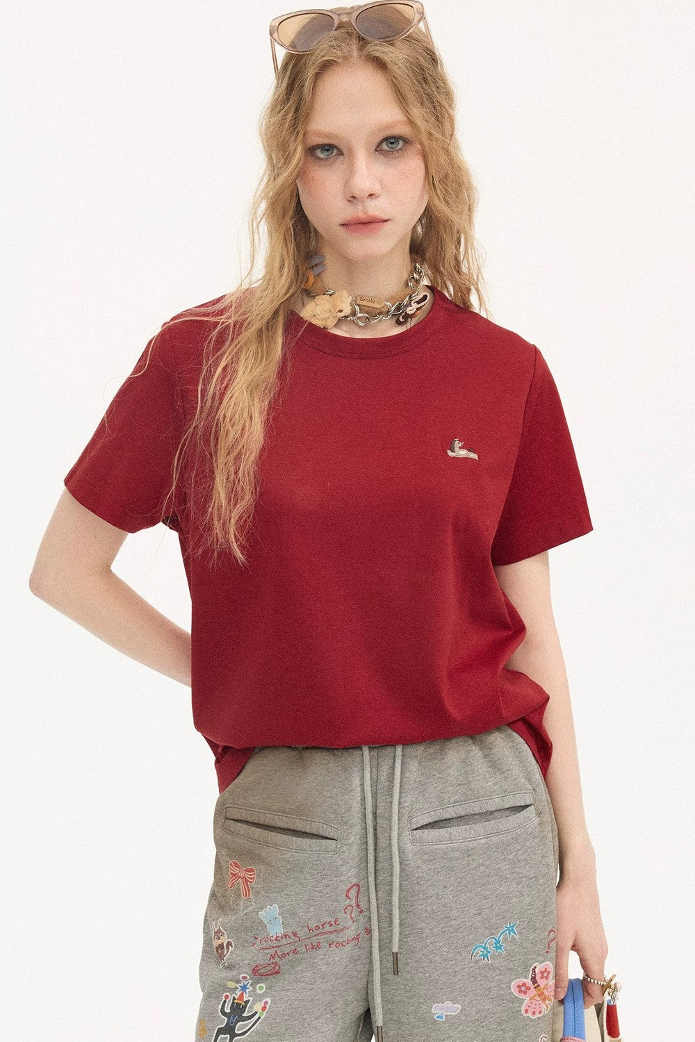 Loose Cotton Round Neck Top