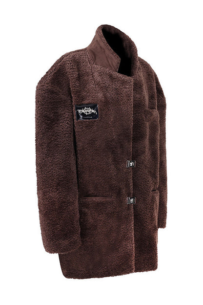 Caramel Suede Oversized Silhouette Jacket