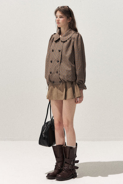 Polka Trench Coat and Skirt Set-Up