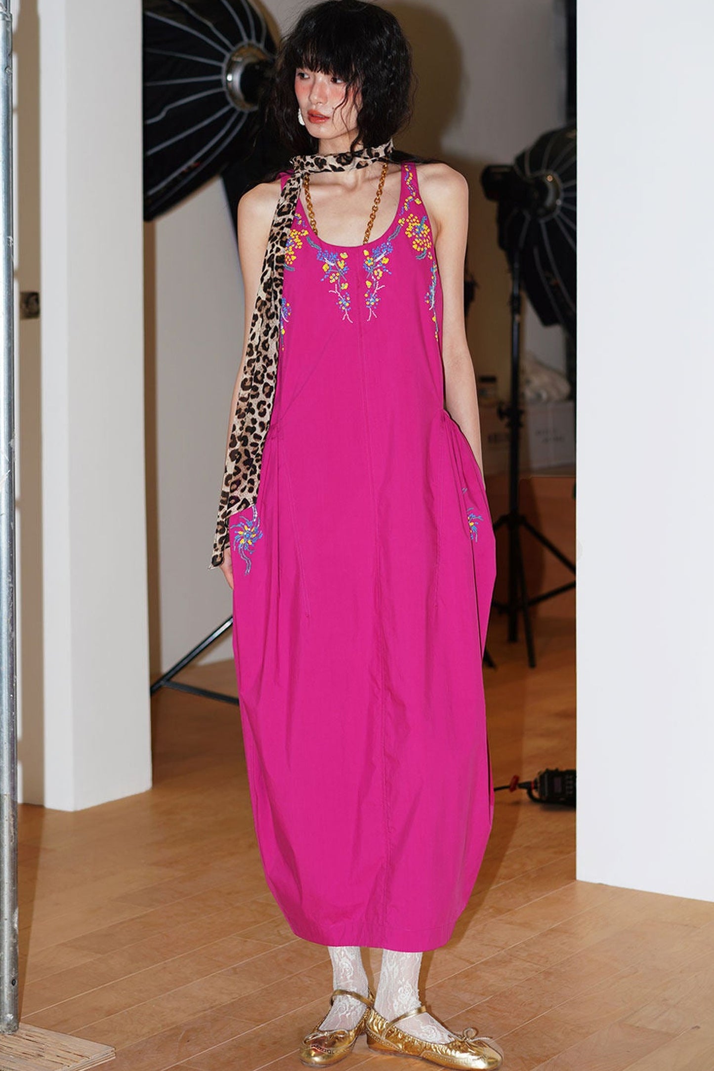 Heavy Beaded Cotton Dress