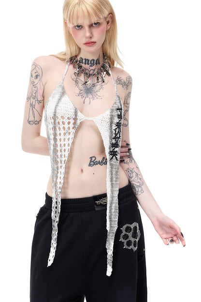 Four-Pointed Star Embroidered Top
