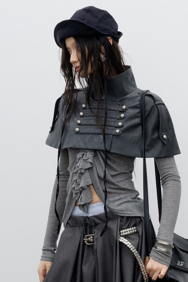 PU Leather Cape