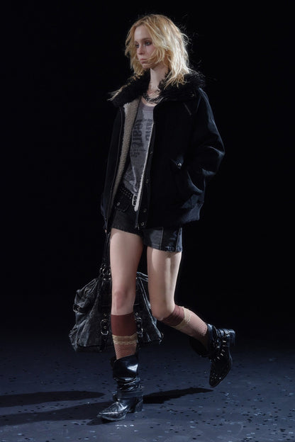 Fur Collar Wool Coat