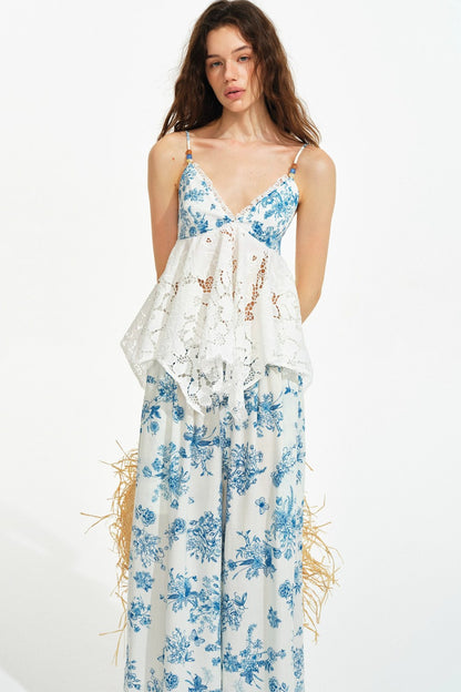 French Hand-Painted Tencel Lace Set-Up