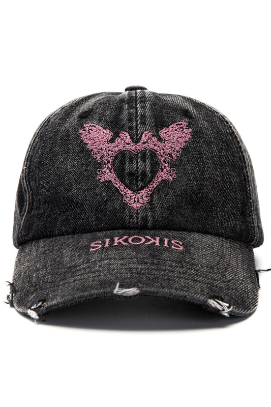 Heart Wing Washed Baseball Cap