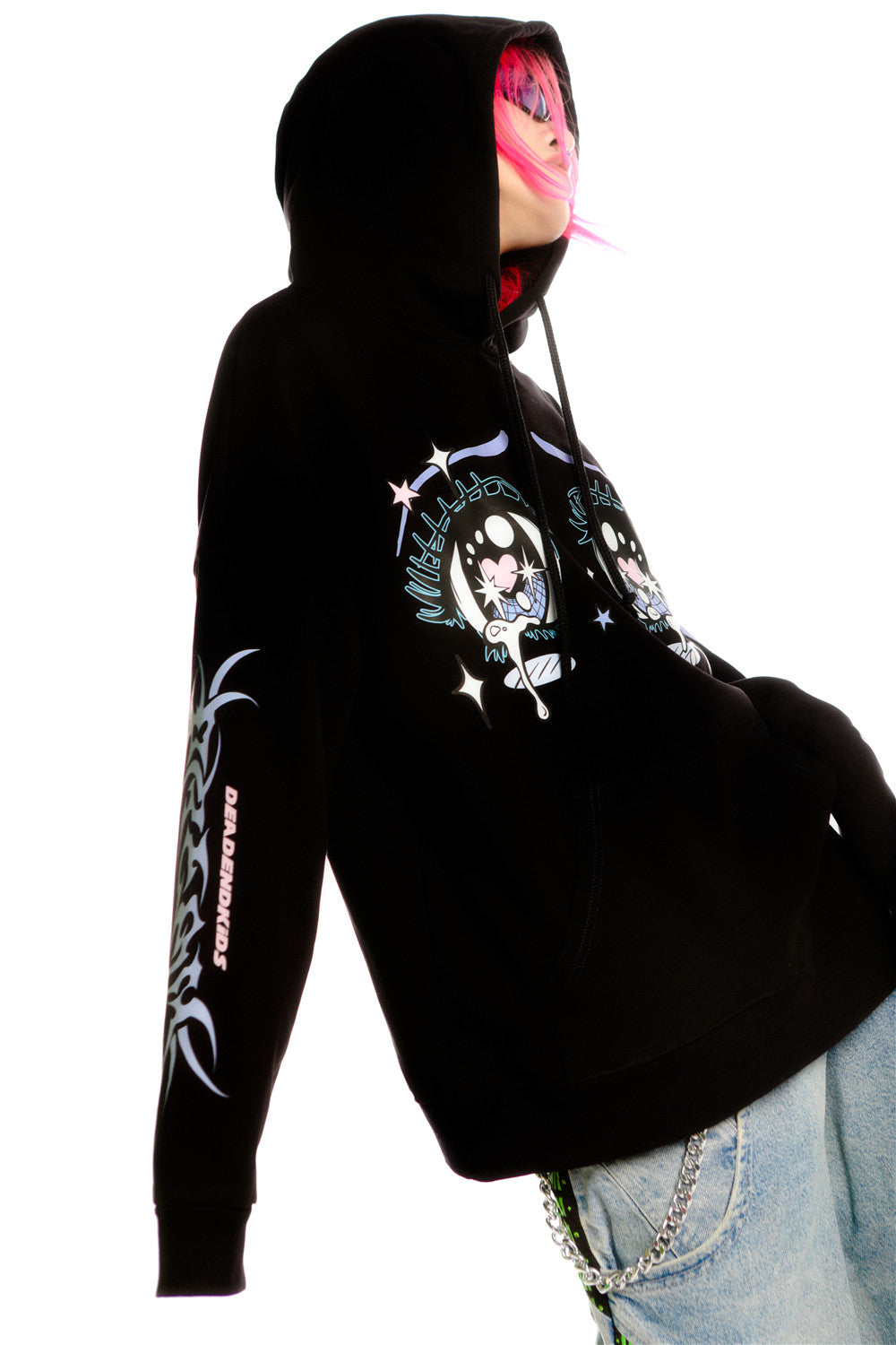 Anime Eye Print Loose Jacket