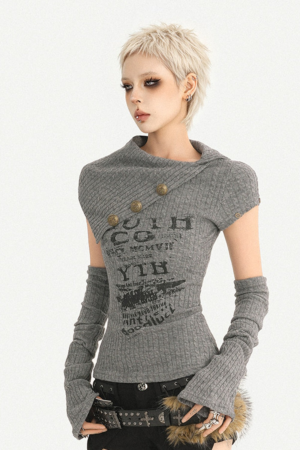Top in maglia Milk-Cool Molly con collo a mezza altezza