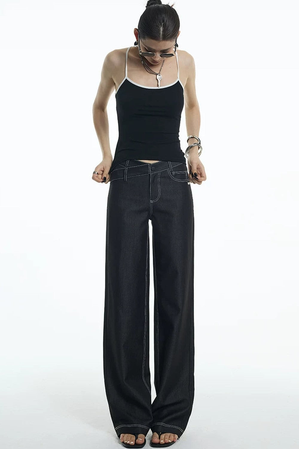 Camisole a goccia con schiena incrociata