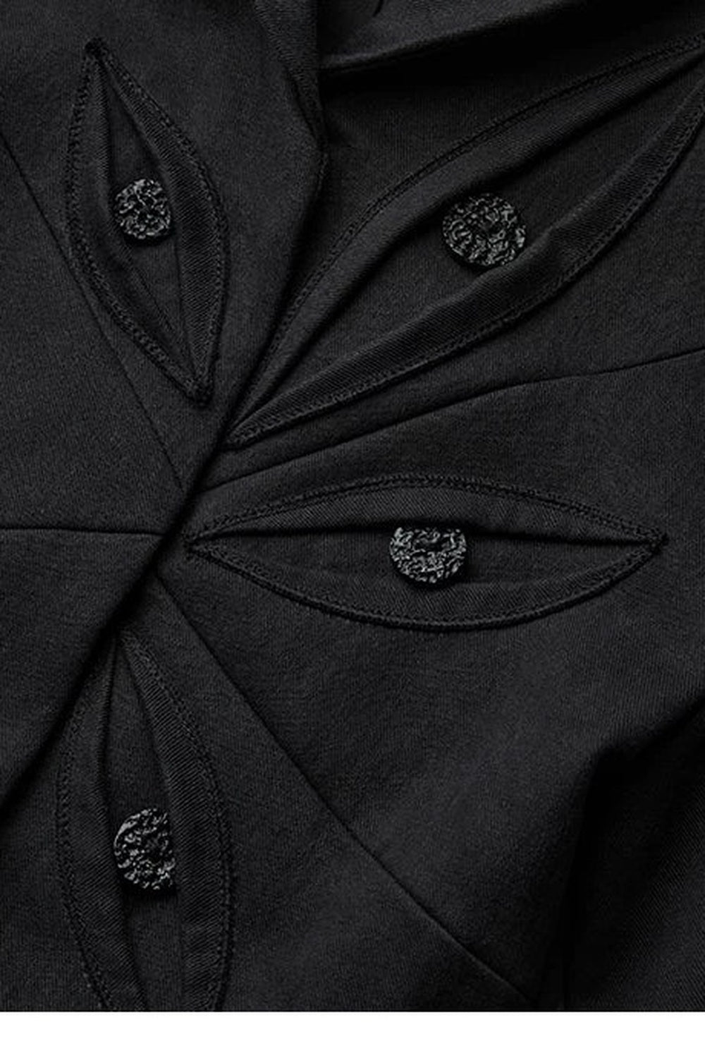 Deconstructed Button-Eye Collar Jacket