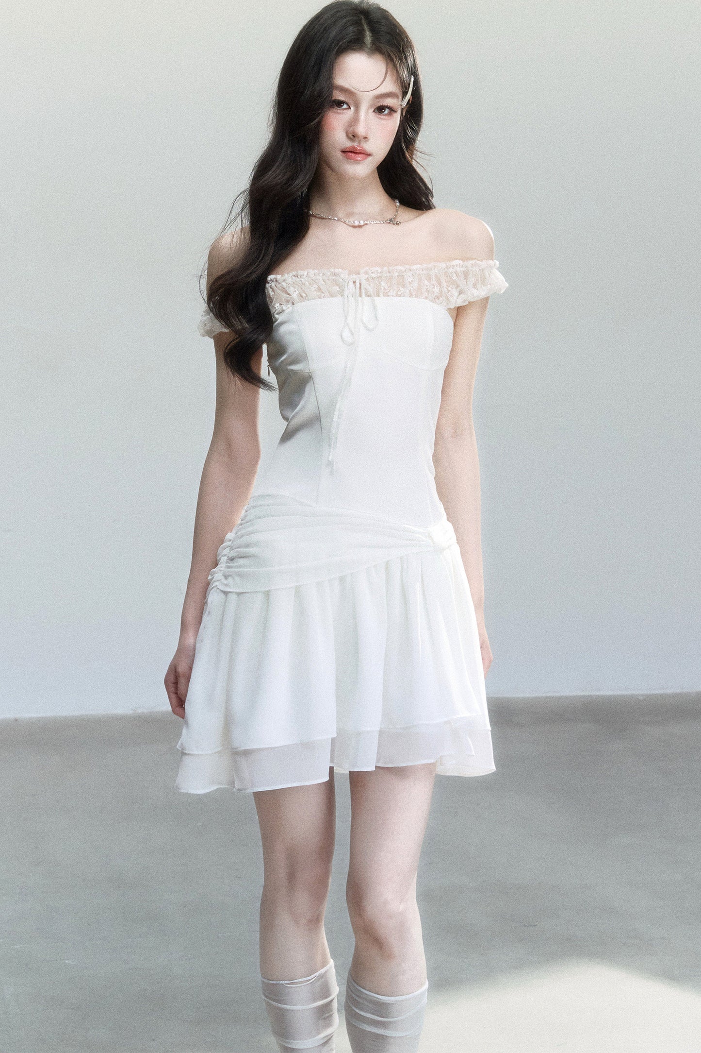 Moonlight Lace Patchwork Dress