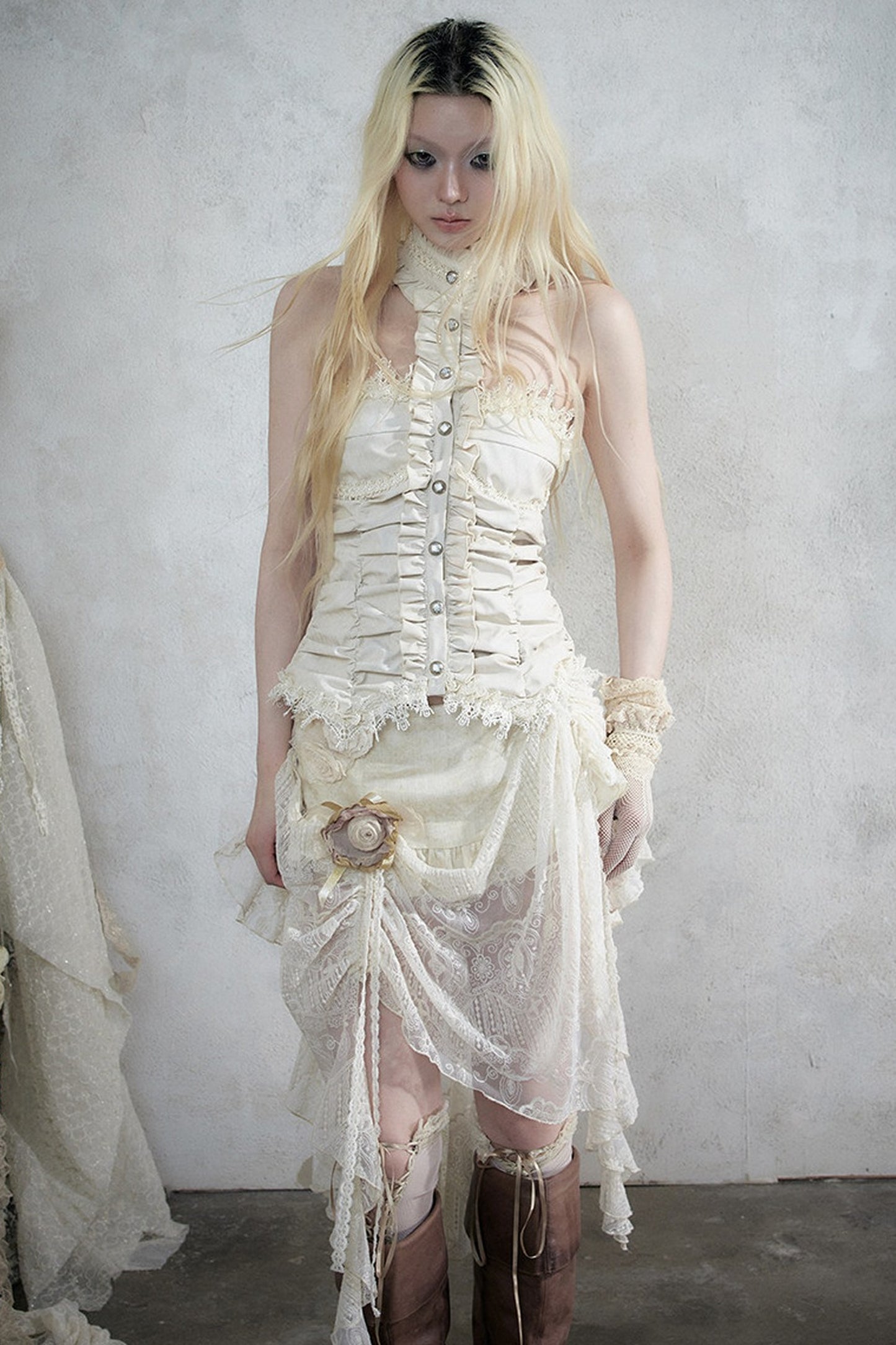 Baroque Asymmetrical Fishtail Skirt