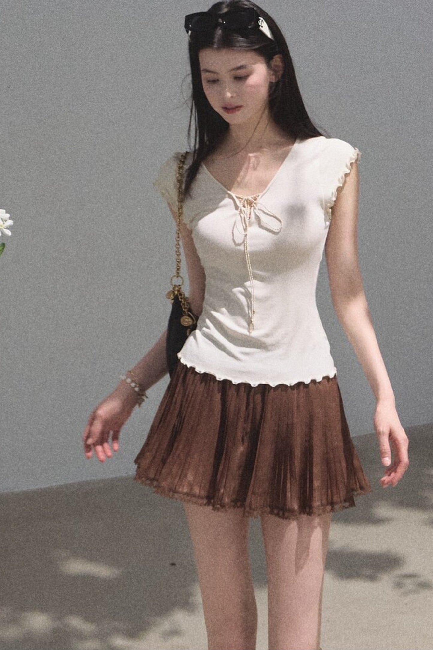Longing Chiffon Pleated Skirt
