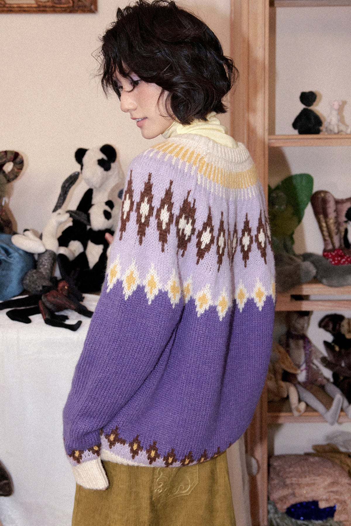 Coarse Knit Fair Isle Sweater