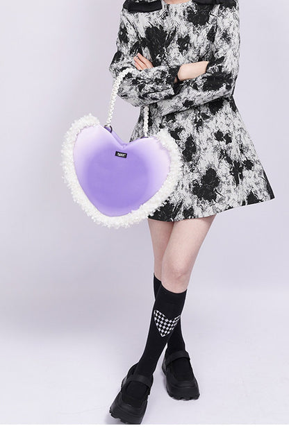 Borsa a tracolla in peluche Y2K