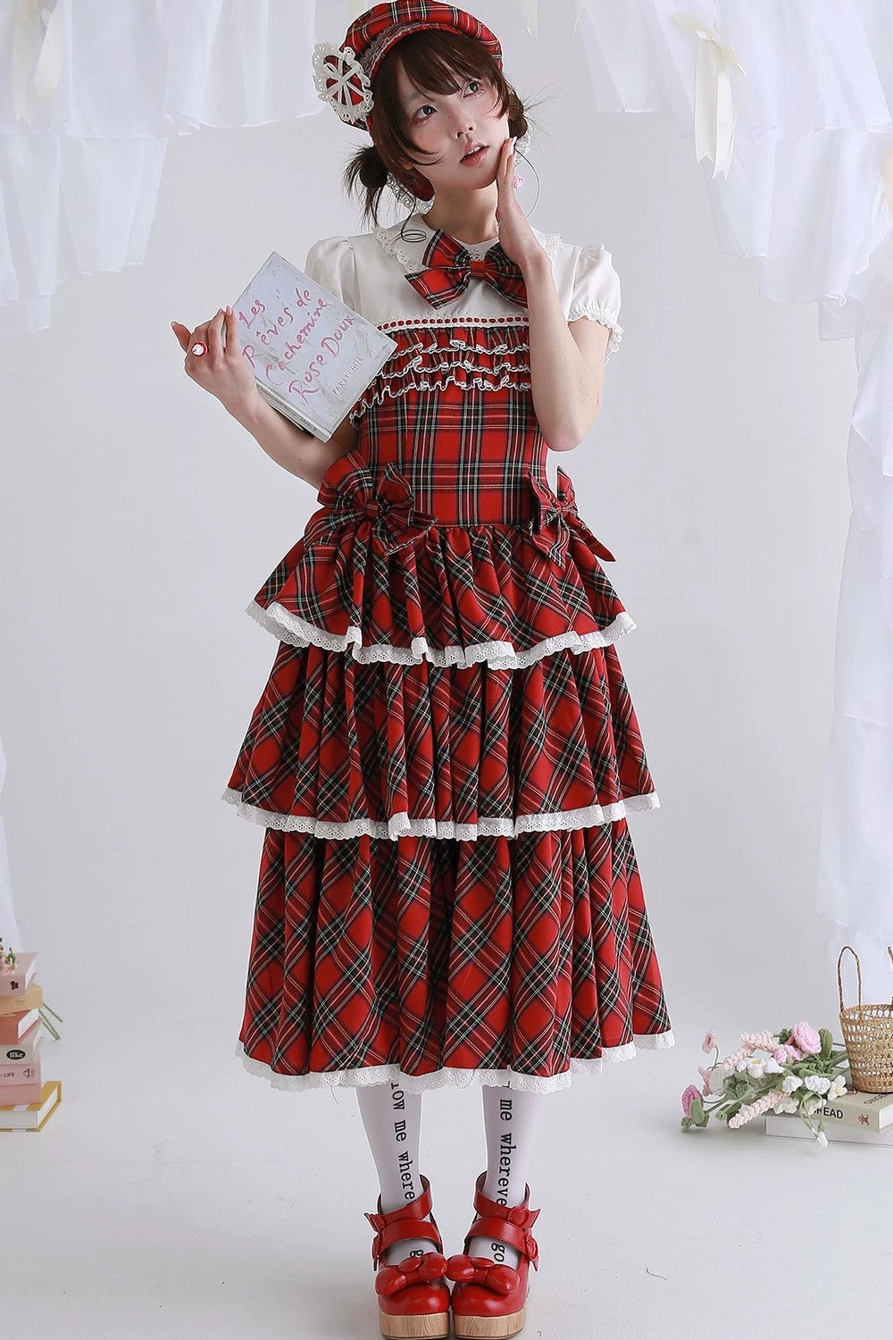 Showa Retro Red Lolita Dress
