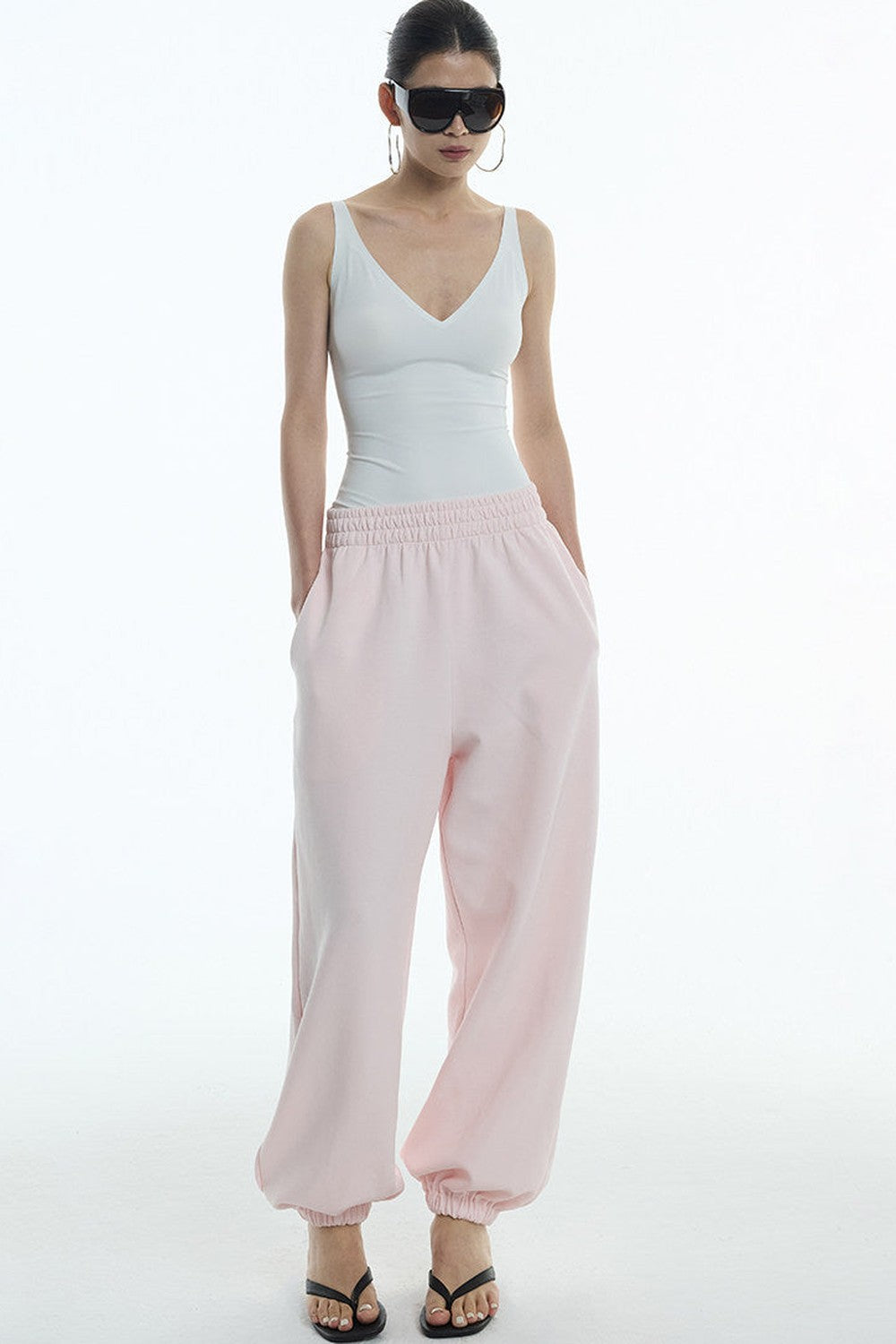 Cloud White V-Neck Seamless Camisole