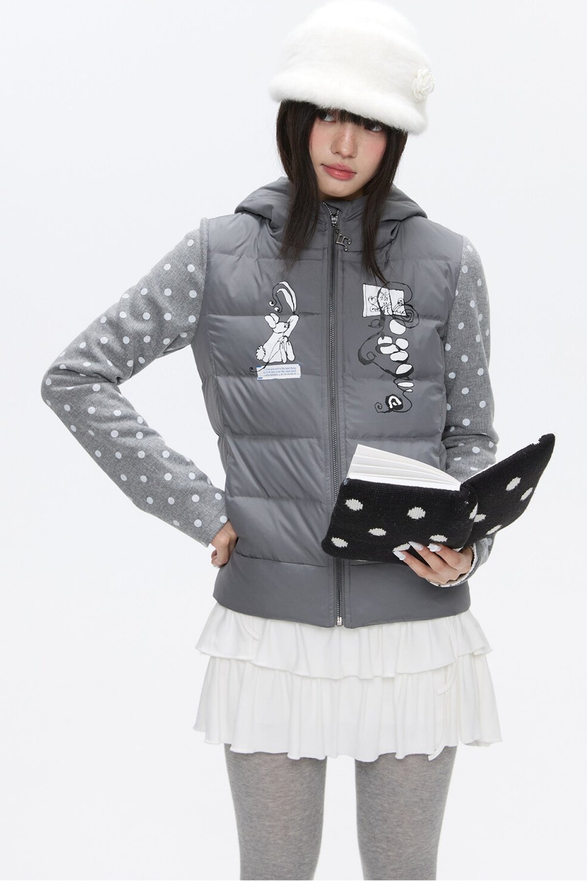 Bear Ears White Duck Down Jacket