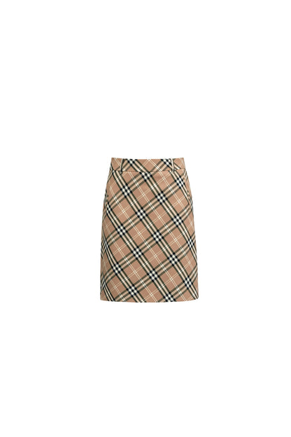 Plaid Mid-Length Skirt