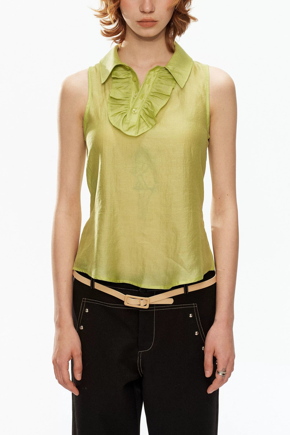 Fruit Green Lace Vest