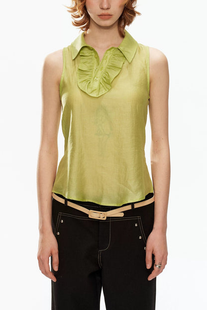 Fruit Green Lace Vest