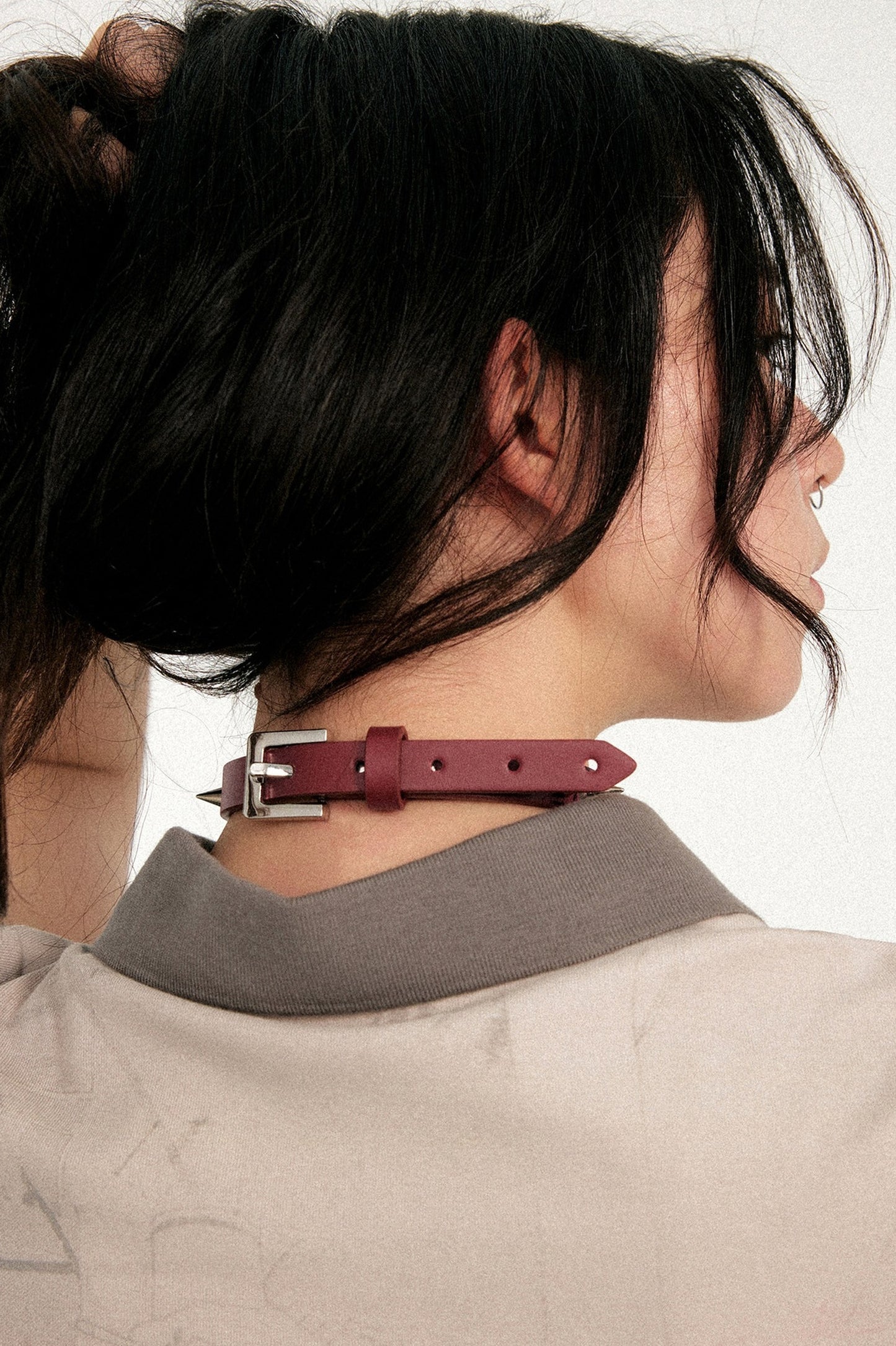Punk Rivet Leather Necklace