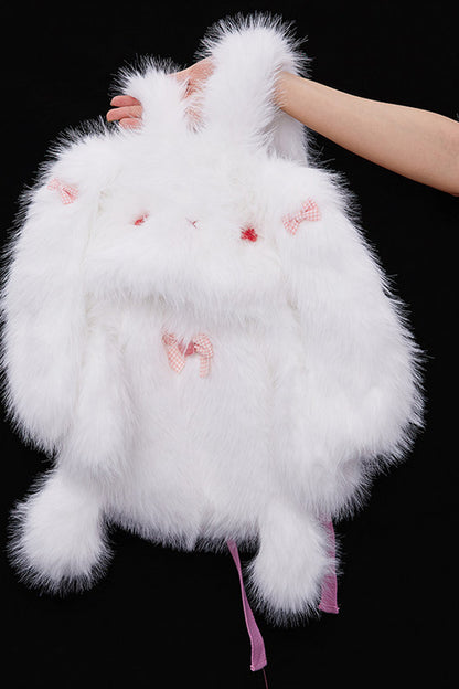 White Plush Rabbit Backpack