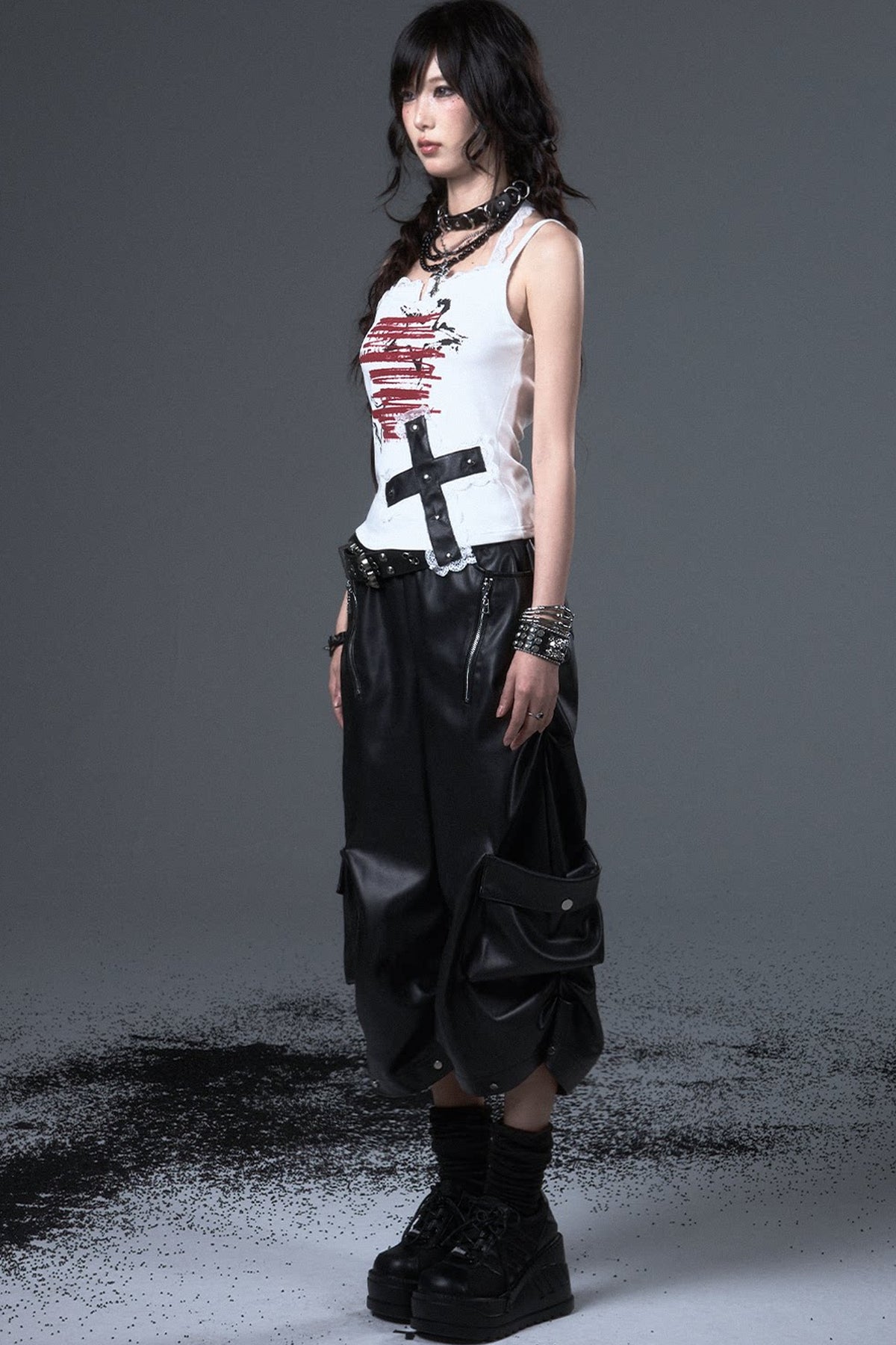 Street Punk Lantern Leather Pants