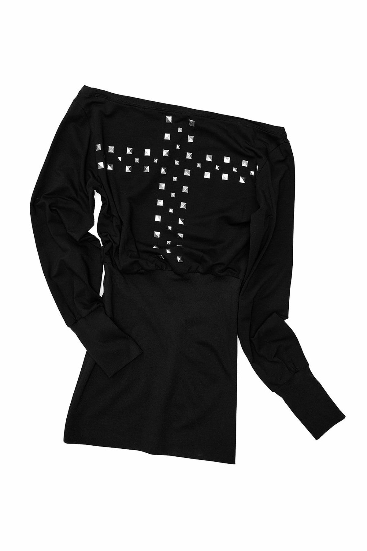 Off-Shoulder Studded Dress
