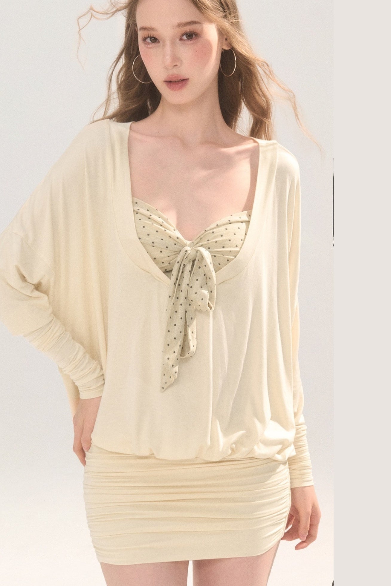 U-Neck Bow Dress