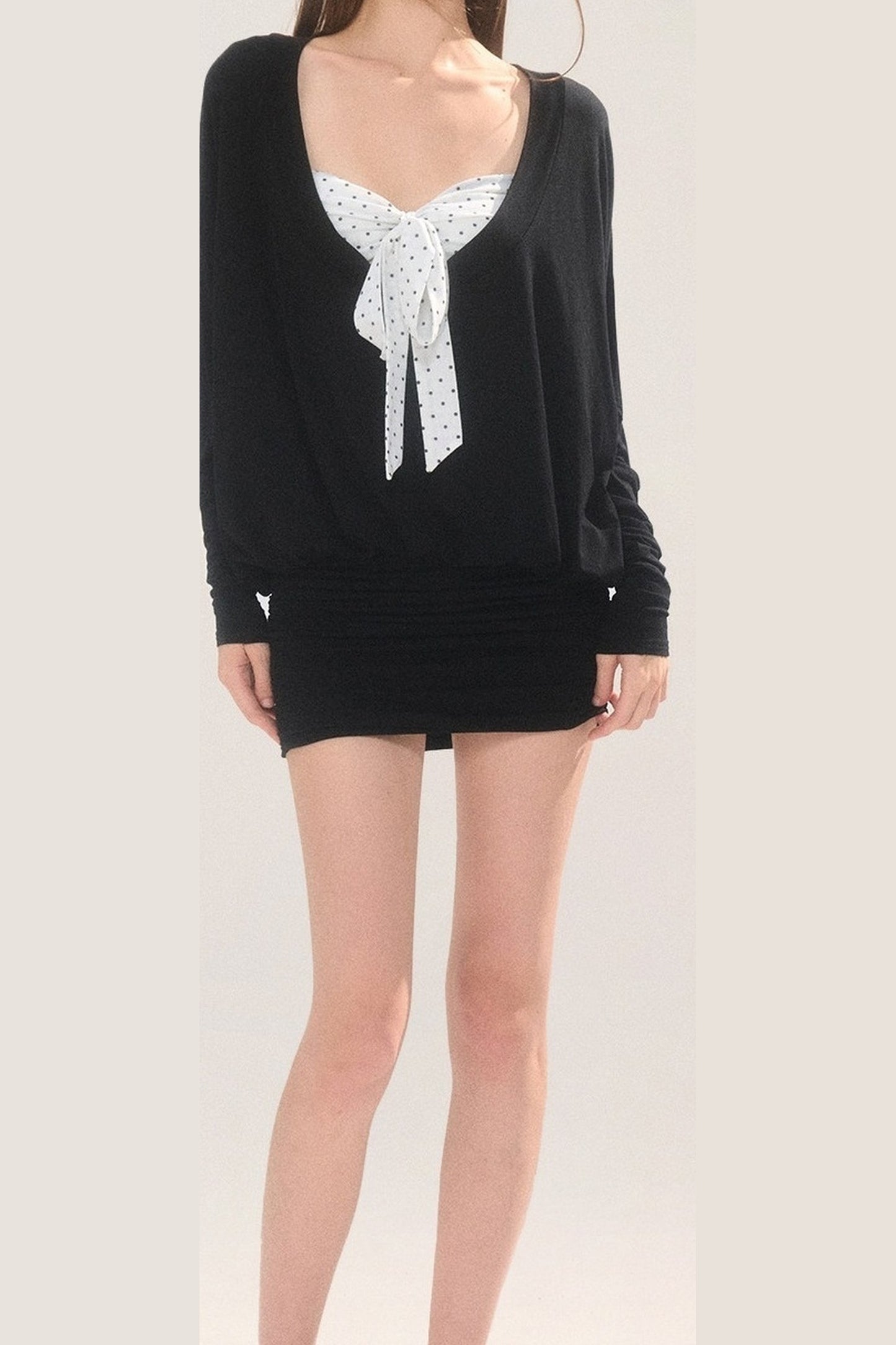 U-Neck Bow Dress