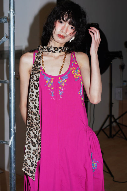 Heavy Beaded Cotton Dress