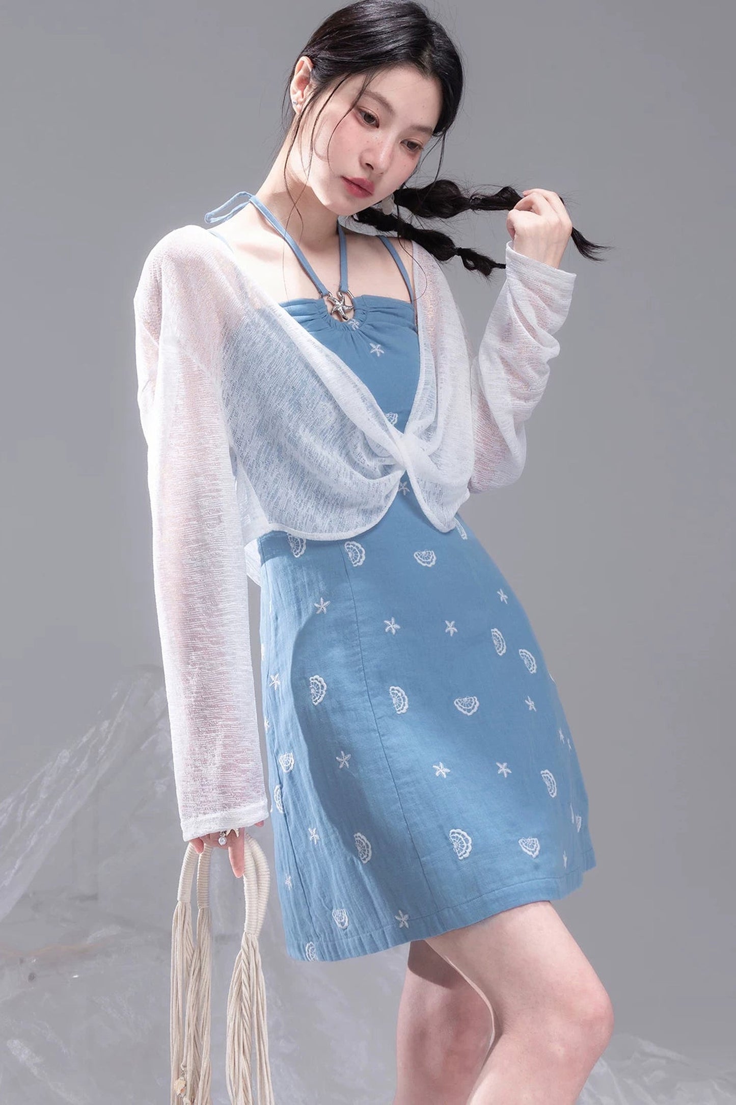 Twisted Lyocell Camisole Dress Set
