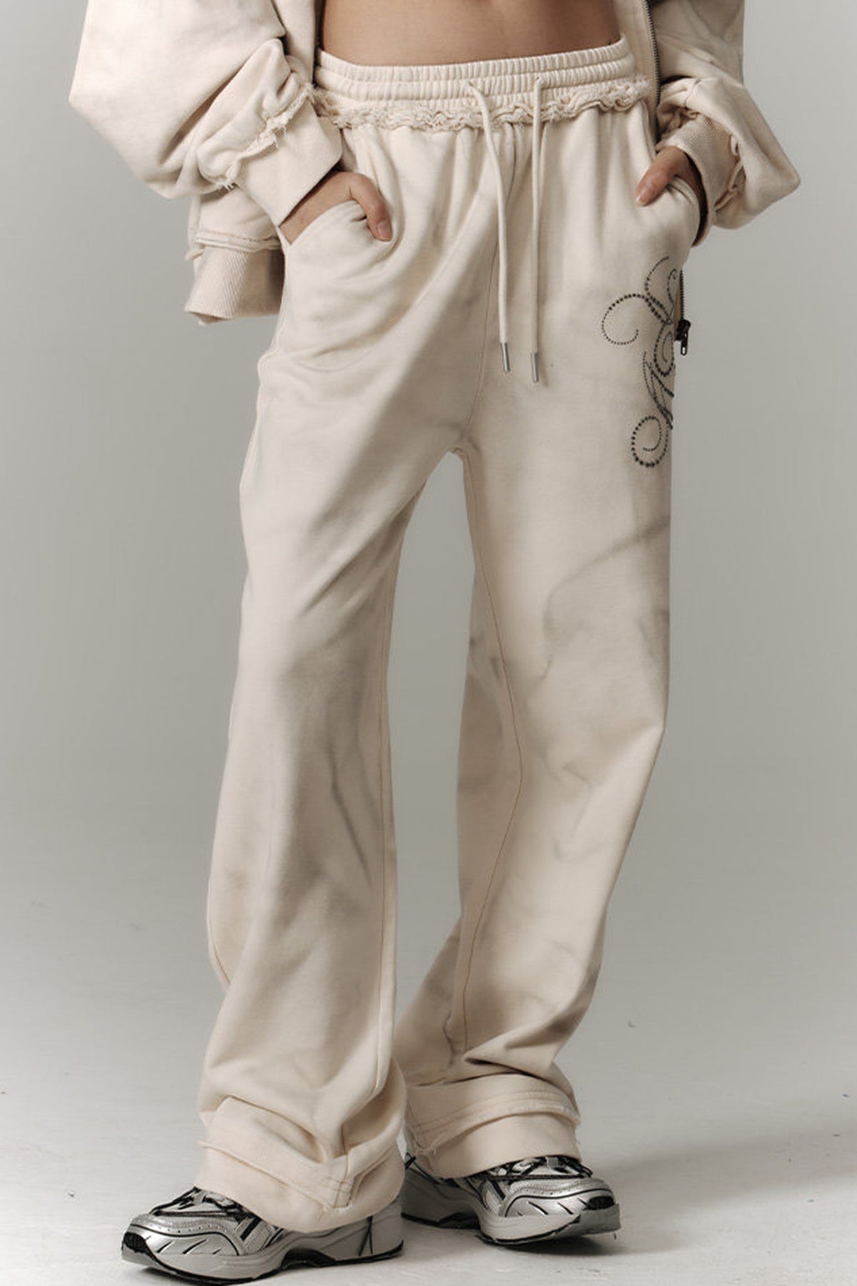 Dirty-Washed Vintage Loose Pants