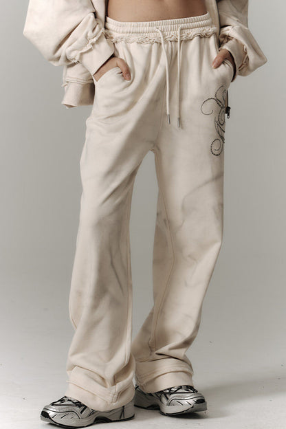 Dirty-Washed Vintage Loose Pants