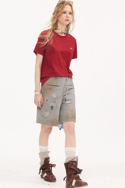 Loose Cotton Round Neck Top