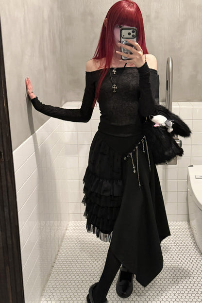 Lace Feather Bolero And Camisole Set-Up