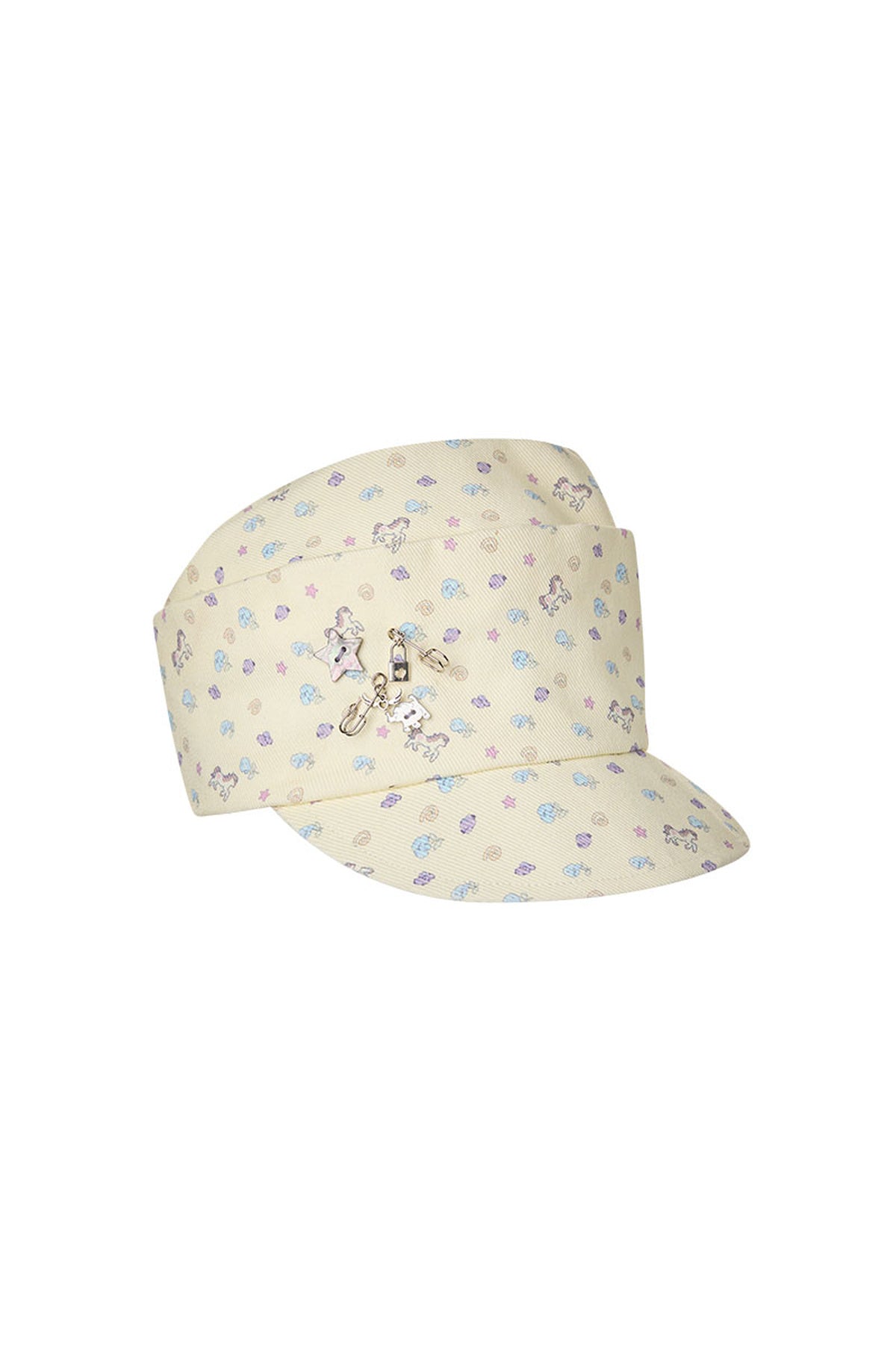 Floral Denim Slouchy Cap