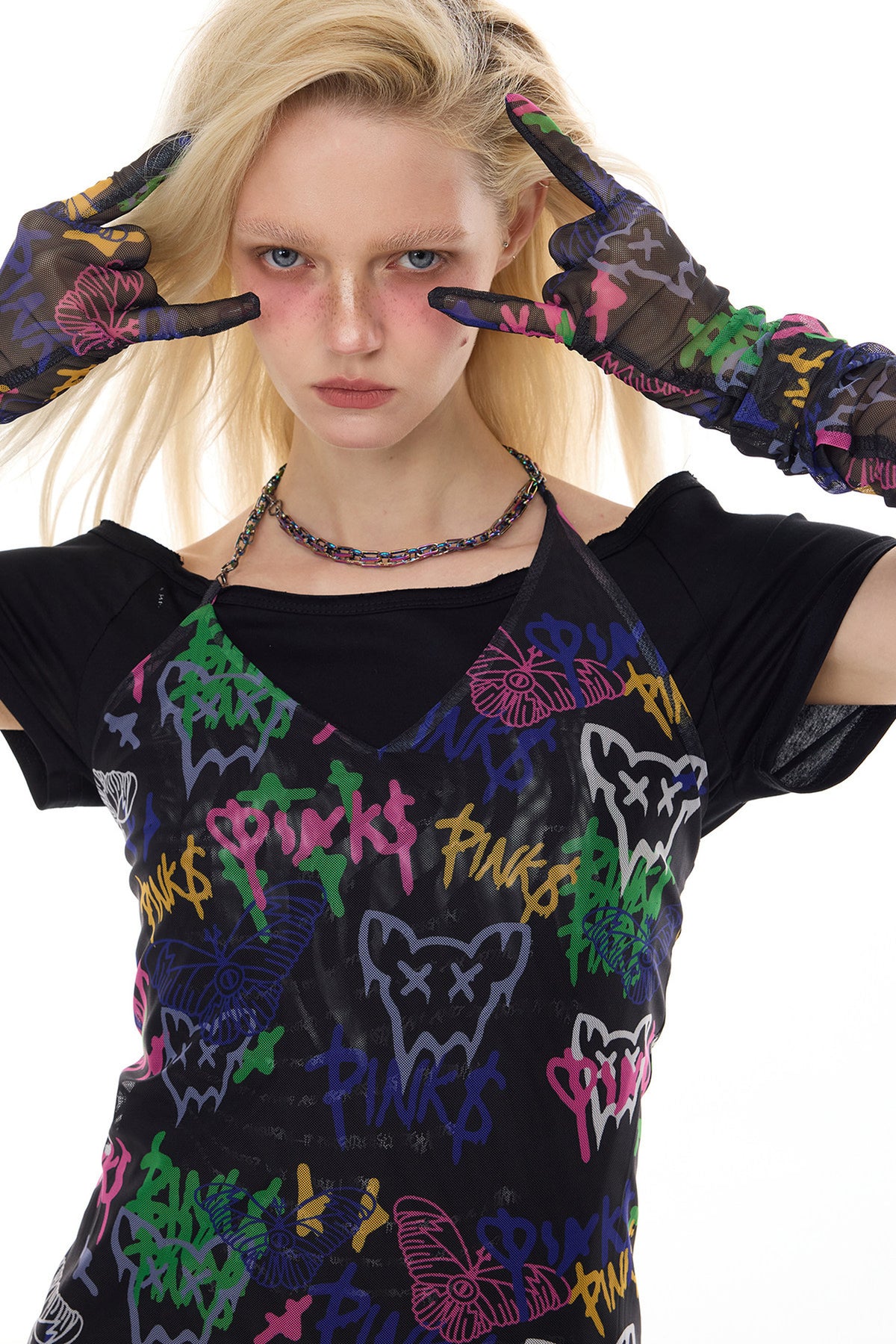 Graffiti Print Dress