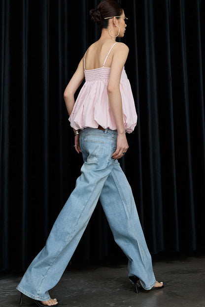 Mist Pink Cotton Camisole Top
