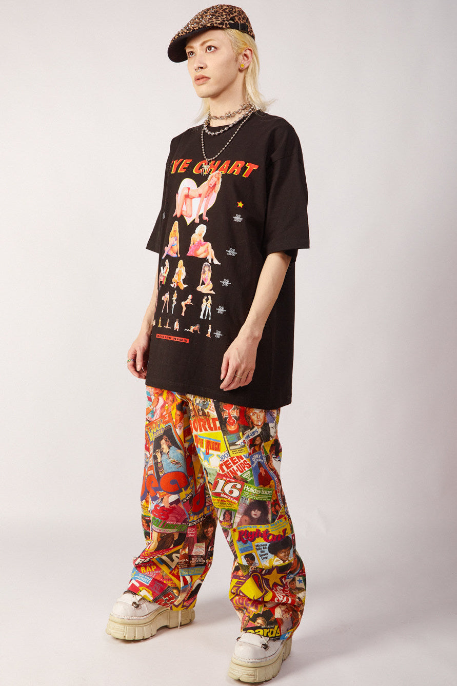 Eye Chart Oversized Graphic T-Shirt