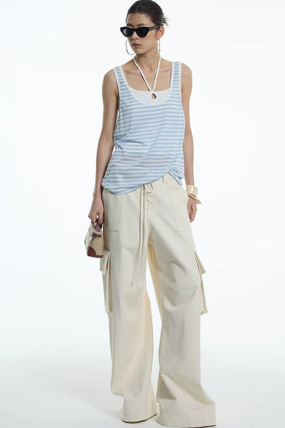 Nautical Striped Lyocell Tank Top